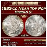 1883-cc Morgan Dollar Near Top Pop! $1 ms67+ SEGS