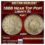 1888 Liberty Nickel Near Top Pop! 5c ms66+ SEGS