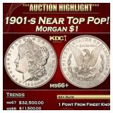 IC 1901-s Morgan Dollar Near Top Pop! $1 ms66+ SEG