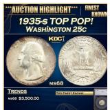 1935-s Washington Quarter TOP POP! 25c ms68 SEGS