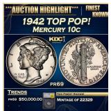1942 Proof Mercury Dime TOP POP! 10c pr69 SEGS