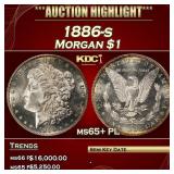 IC 1886-s Morgan Dollar $1 ms65+ PL SEGS