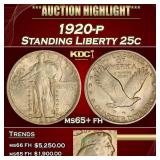 1920-p Standing Liberty Quarter 25c ms65+ fh SEGS