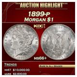 1899-p Morgan Dollar $1 ms66+ SEGS