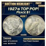 1927-s Peace Dollar TOP POP! $1 ms66 SEGS