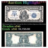 1899 Oncpapa Indian Chief  $5 Large Size Silver Ce