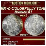 IC 1881-o Morgan Dollar Colorfully Toned $1 ms66+