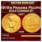 IC 1915-s Panama Pacific Gold Commem Dollar 1 ms66
