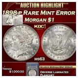 PCGS 1898-p Morgan Dollar Rare Mint Error $1 ms63