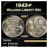 IC 1943-p Walking Liberty Half Dollar 50c Grades G