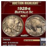 1928-s Buffalo Nickel 5c ms65+ SEGS