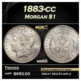 1883-cc Morgan Dollar $1 Grades GEM Unc