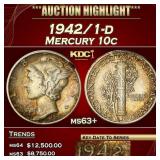 1942/1-d Mercury Dime 10c Select+ Unc USCG
