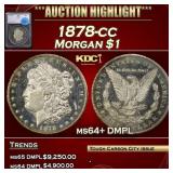 1878-cc Morgan Dollar $1 ms64+ DMPL SEGS