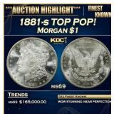 1881-s Morgan Dollar TOP POP! $1 ms69 SEGS