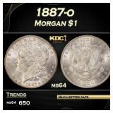 IC 1887-o Morgan Dollar $1 Grades Choice Unc