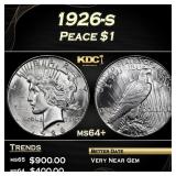 1926-s Peace Dollar 1 Grades Choice+ Unc
