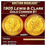 IC 1905 Lewis & Clark Gold Commem Dollar 1 ms65+ S