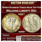 PCGS 1944-s Walking Liberty Half Dollar Rainbow To