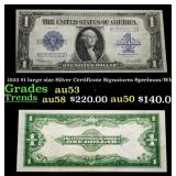 1923 $1 large size Silver Certificate Grades Selec