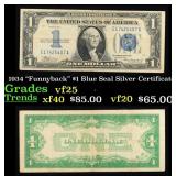 1934 "Funnyback" $1 Blue Seal Silver Certificate G