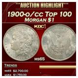 IC 1900-o/cc Top 100 Morgan Dollar $1 ms65 SEGS