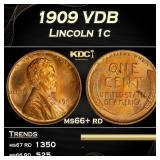 IC 1909 VDB Lincoln Cent 1c Grades GEM++ RD