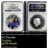 NGC NGC 2015-p Star Trek SPOCK 1oz Silver $1 Austr