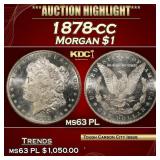 IC 1878-cc Morgan Dollar $1 ms63 PL SEGS