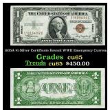 1935A $1 Silver Certificate Hawaii WWII Emergency
