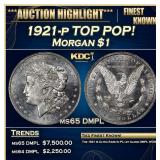 IC 1921-p Morgan Dollar TOP POP! $1 ms65 DMPL SEGS