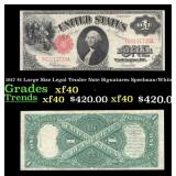 1917 $1 Large Size Legal Tender Note Grades xf Sig