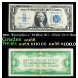 1934 "Funnyback" $1 Blue Seal Silver Certificate G