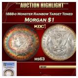 IC PCGS 1888-o Morgan Dollar Monster Rainbow Targe