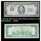 1934A $100 Green Seal Federal Reserve Note Grades