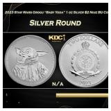 2023 Star Wars Grogu "Baby Yoda" 1 oz Silver $2 Ni