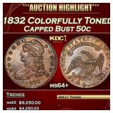 IC 1832 Capped Bust Half Dollar Colorfully Toned 5
