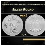 2024 Star Wars Grogu "Baby Yoda" 1 oz Silver $2 Ni