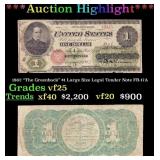 1862 "The Greenback" $1 Large Size Legal Tender No