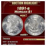 1891-s Morgan Dollar $1 ms66+ SEGS