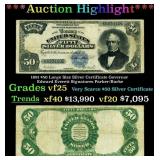 1891 $50 Large Size Silver Certificate Governor Ed