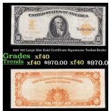 1907 $10 Large Size Gold Certificate Grades xf Sig