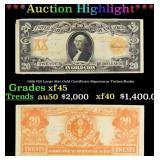 1906 $20 Large Size Gold Certificate Grades xf+ Si