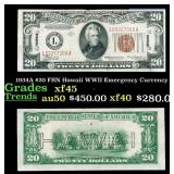 1934A $20 FRN Hawaii WWII Emergency Currency Grade