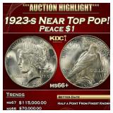 IC 1923-s Peace Dollar Near Top Pop! $1 ms66+ SEGS