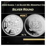 2024 Samoa 1 oz Silver Mr. Monopoly Coin