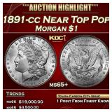 1891-cc Morgan Dollar Near Top Pop! 1 ms65+ SEGS