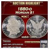 YC 1880-o Morgan Dollar $1 ms64+ DMPL SEGS