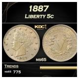IC 1887 Liberty Nickel 5c Grades GEM Unc