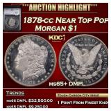 YC 1878-cc Morgan Dollar Near Top Pop! $1 ms65+ DM